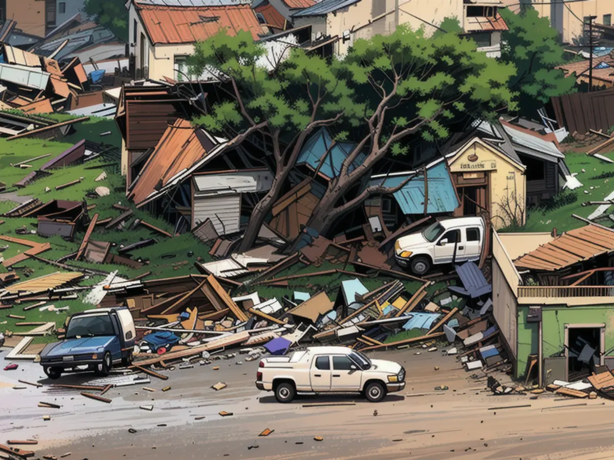 Sulphur, Oklahoma experiences destruction after a tornado hits on the 28th of April. Damage is seen in Sulphur, Oklahoma on April 28, following a tornado.