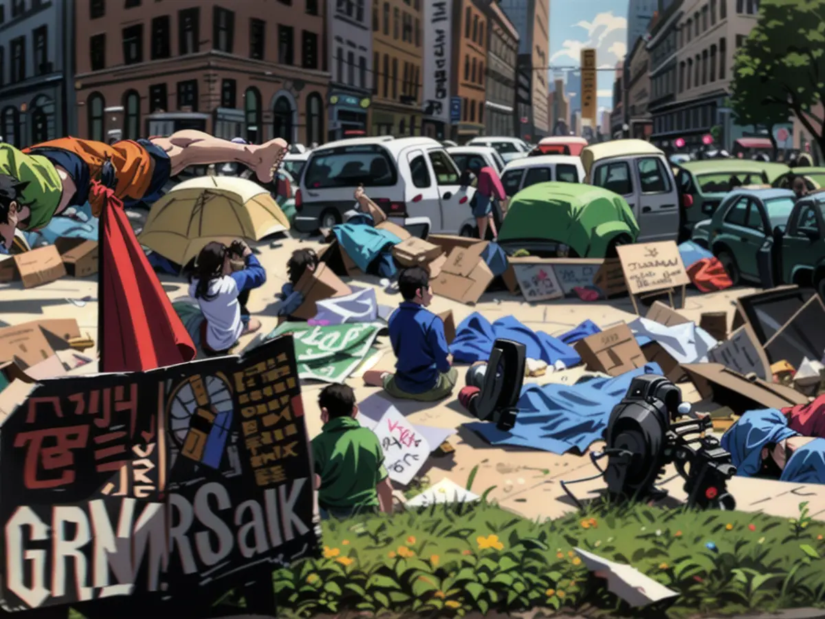 At Columbia University in New York, a placard stands erected within the pro-Palestinian demonstration camp. U.S. educational institutions are anticipating the year-end graduation ceremonies, facing a distinctive challenge: ensuring security for graduands while upholding the free speech rights of students protesting the Israel-Hamas conflict. A sign sits erected at the pro-Palestinian demonstration encampment at Columbia University in New York, Monday, April 22, 2024. U.S. colleges and universities are preparing for end-of-year commencement ceremonies with a unique challenge: providing safety for graduates while honoring the free speech rights of students involved in protests over the Israel-Hamas war.