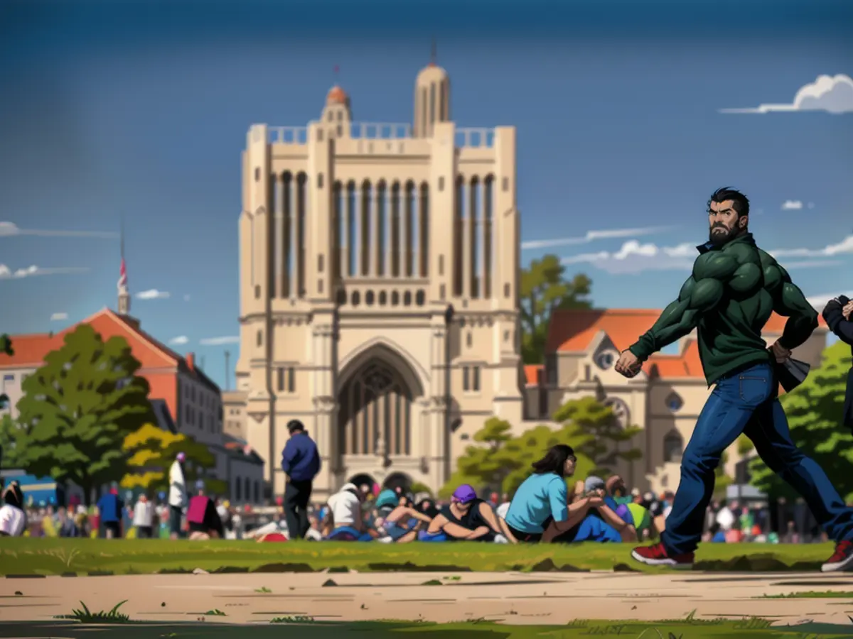 Palestine supporters protest at Yale University in New Haven, Connecticut, USA, on April 23, 2024. Pro-Palestinian demonstrators at Yale University in New Haven, Connecticut, US, on Tuesday, April 23, 2024.