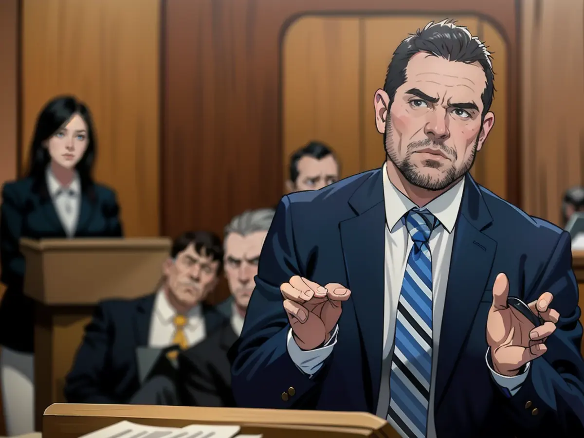 Adam Lally, a court official, delivers his initial speech during the Karen Read murder trial, which commenced on April 29, 2024, in Norfolk County Superior Court. Assistant District Attorney Adam Lally gives his opening statement as the murder trial for Karen Read begins in Norfolk County Superior Court on April 29, 2024.