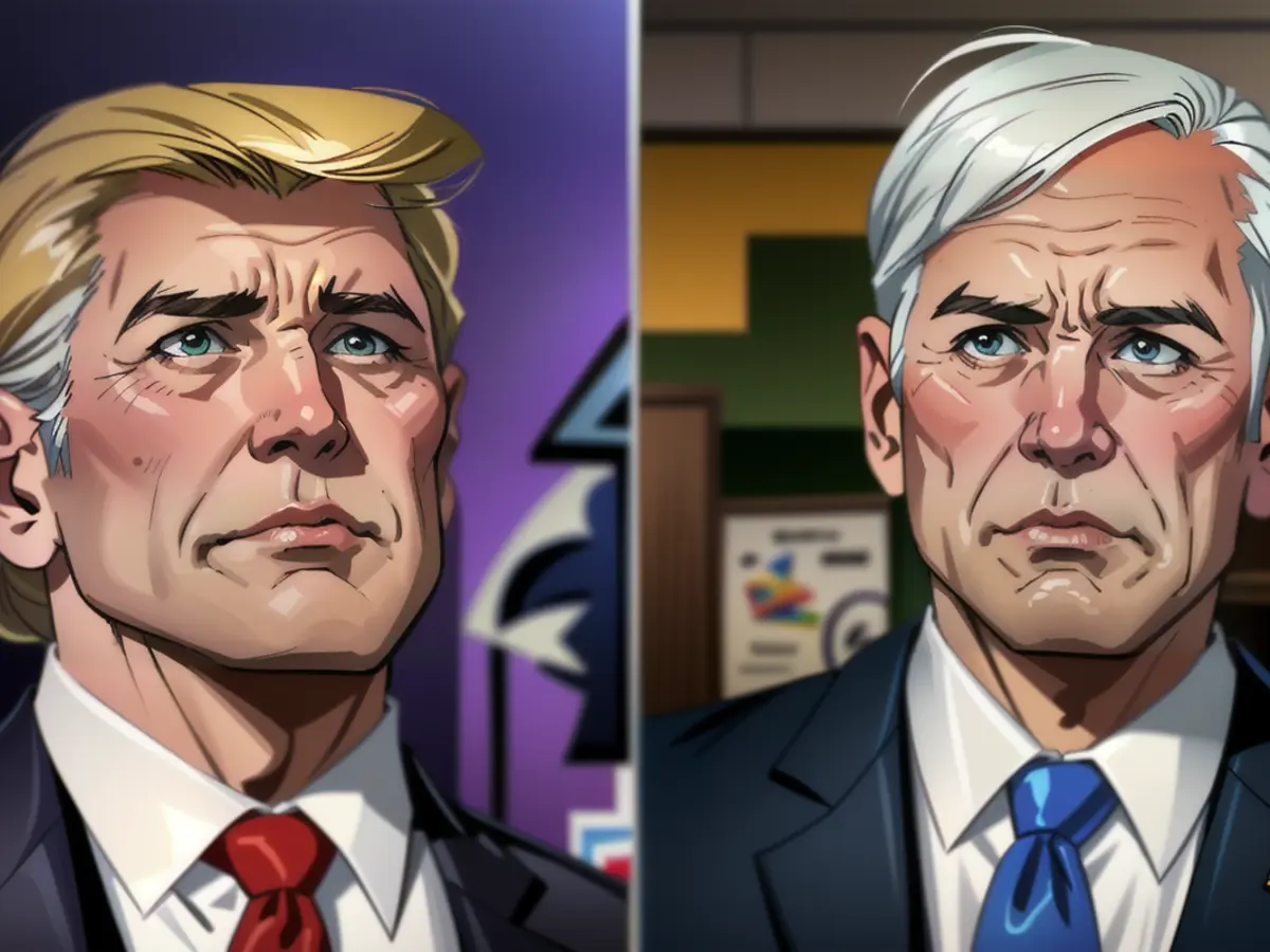 Donald Trump and Joe Biden Split in 2024 Photo