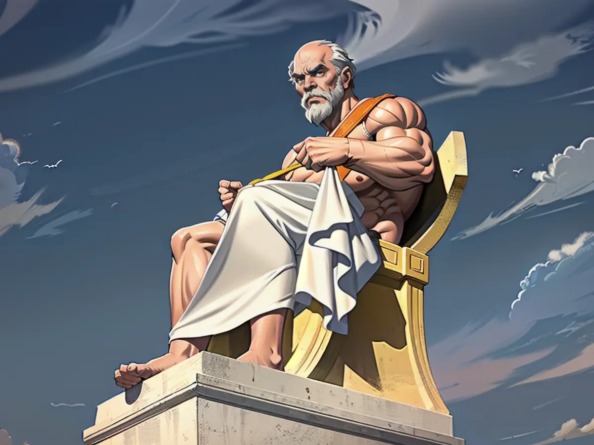 A statue of ancient Greek philosopher Plato in Athens, Greece.