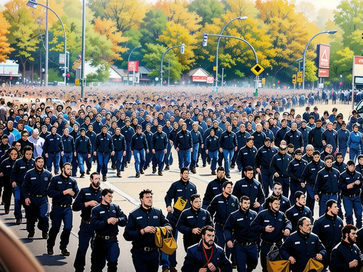 The HSV fans' march sets off