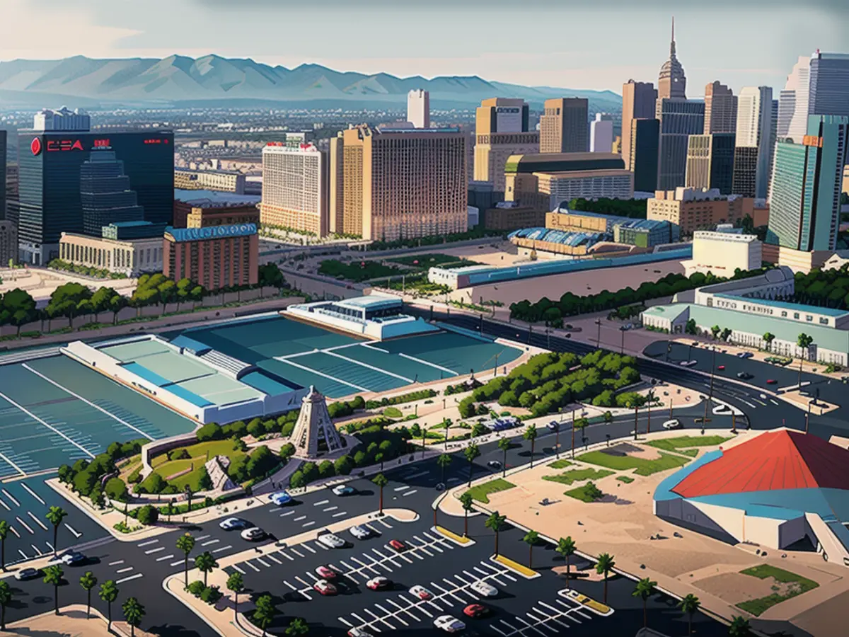 Revealed: Memorial Selection for Las Vegas Tragedy This rendering provides context for where the memorial will be built. The Shrine of the Most Holy Redeemer church is at the bottom right.