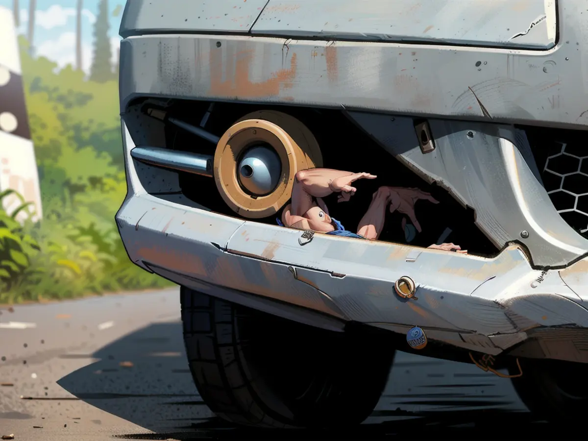 The Hyundai had damage to the bumper. The vehicle fatally injured young farmer Marlon