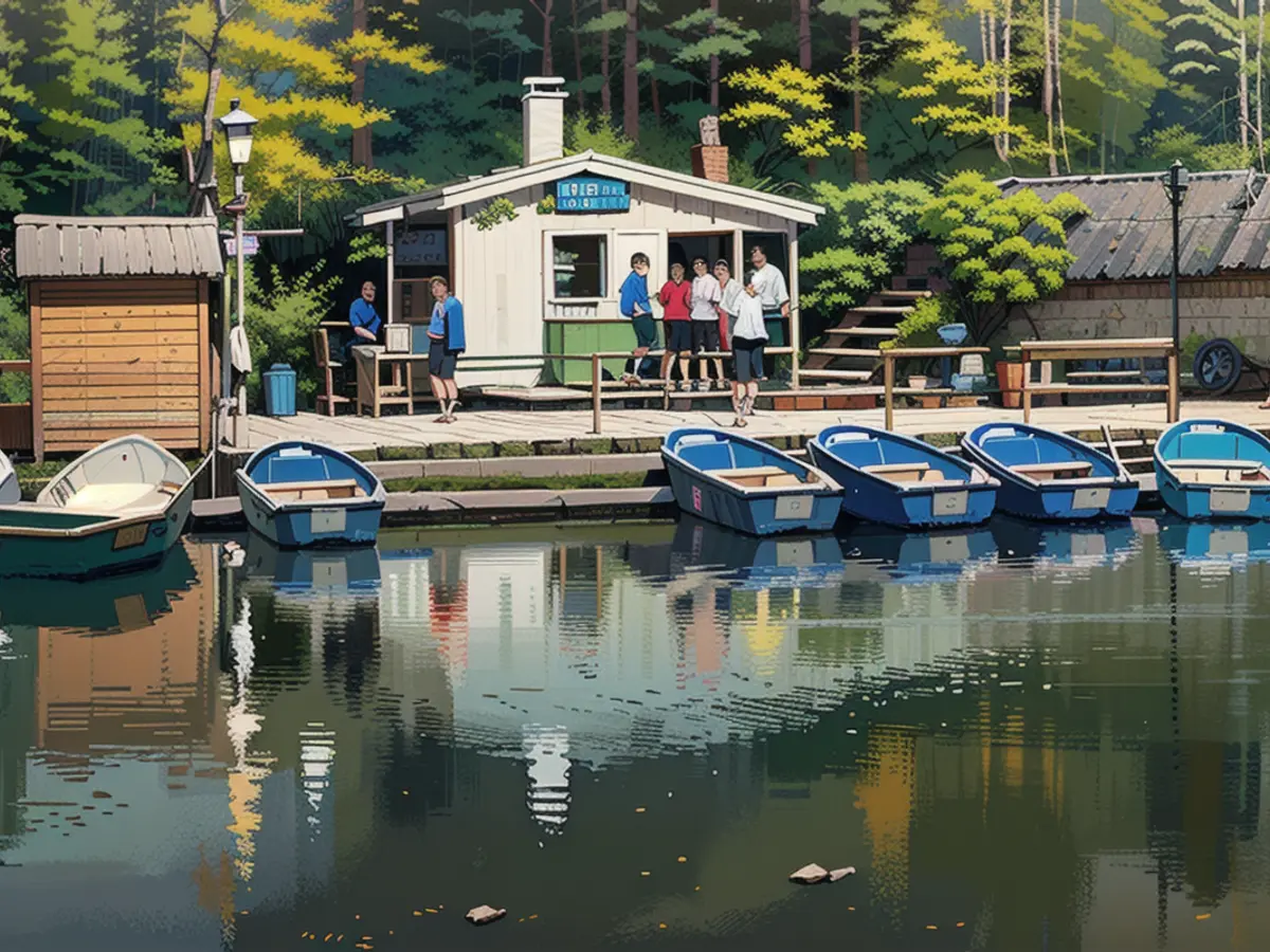 This is how idyllic the hut at Amselsee is