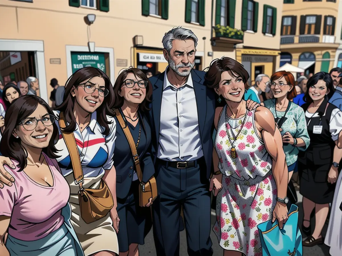 Group picture with Prime Minister. Markus Söder met this group of women from Deggendorf in Bavaria on the streets of Rome