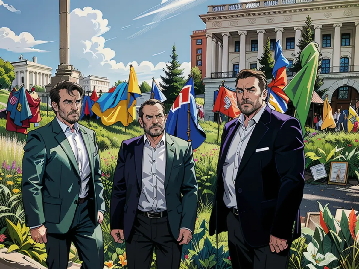 Defense Budgets of Kiev's Traffic Light Coalition: Sebastian Schäfer (Greens), Karsten Klein (FDP), Andreas Schwarz (SPD) The defense budgets of the traffic light in Kiev: Sebastian Schäfer (Greens), Karsten Klein (FDP), Andreas Schwarz (SPD, from left)