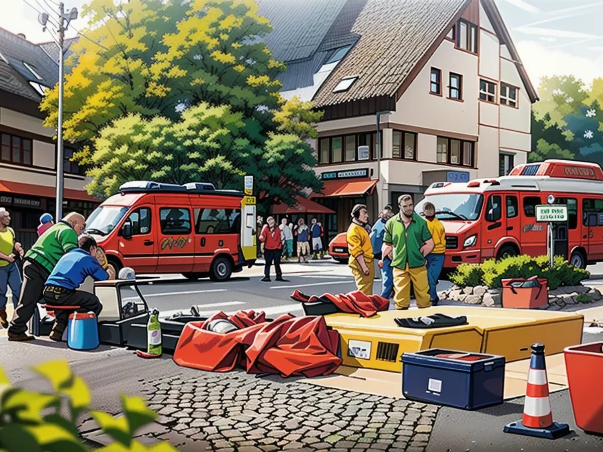 The accident occurred on Strümpfelbacher Straße in Weinstadt