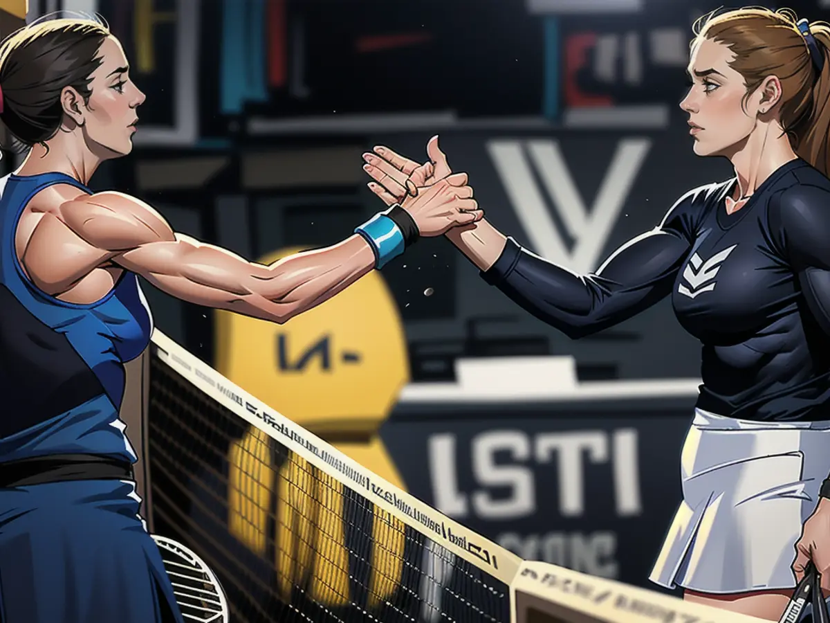 Handshake after the scandalous match: Lucia Bronzetti (l.) congratulates the winner Sofia Kenin