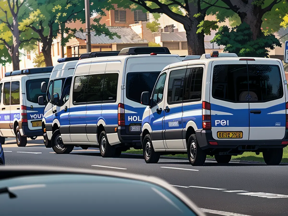 Emergency vehicles on the roadside