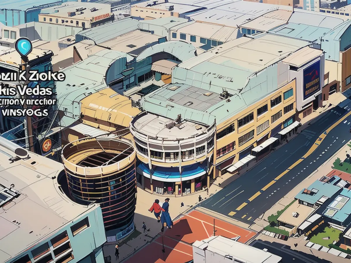 A local property owner in Downtown Vegas suggests building a rooftop amusement park. This rooftop view of Neonopolis demonstrates how close the SlotZilla zipline would be to the proposed amusement park site.