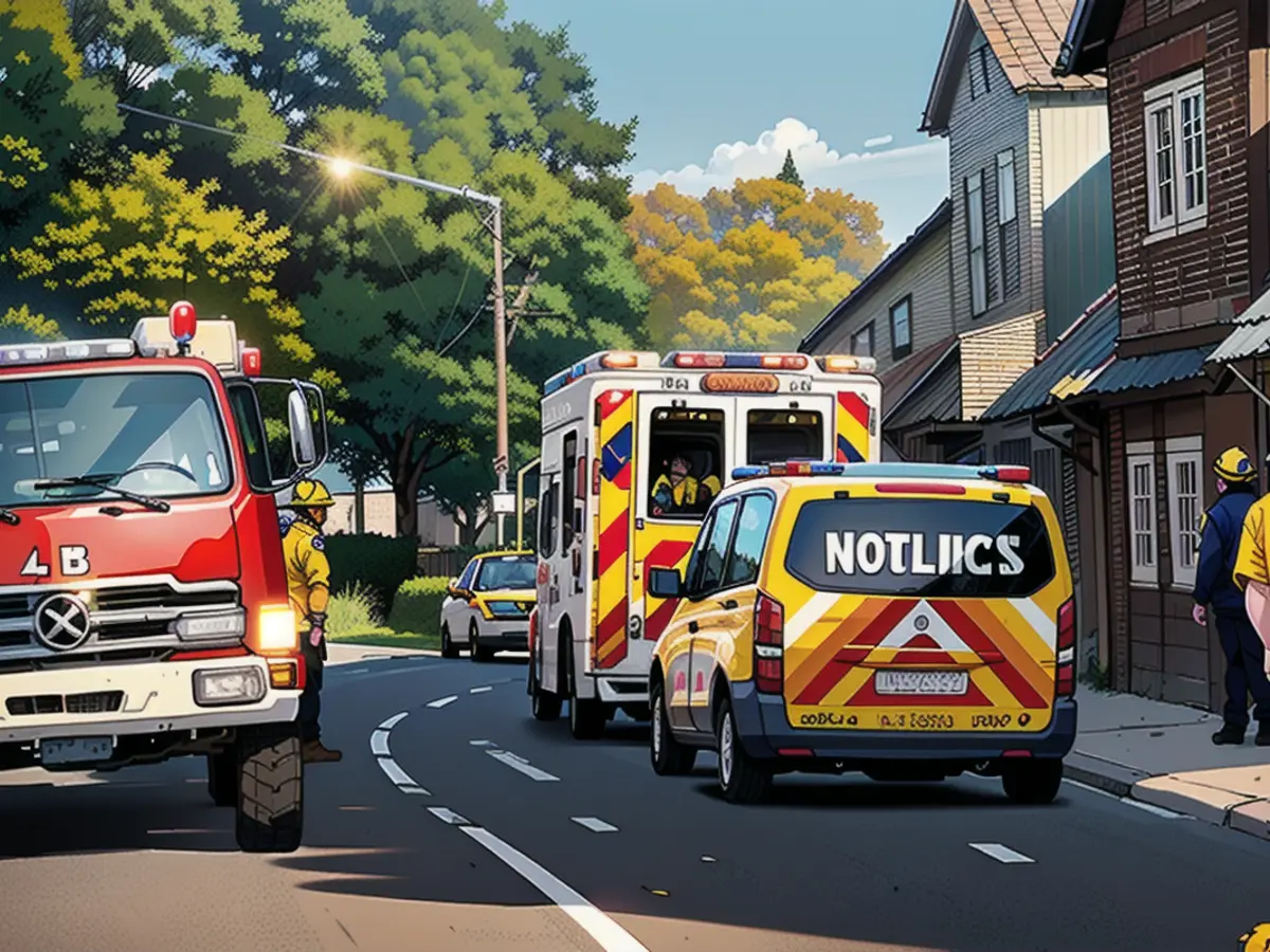 The police, rescue services and fire department were on site with around 30 firefighters