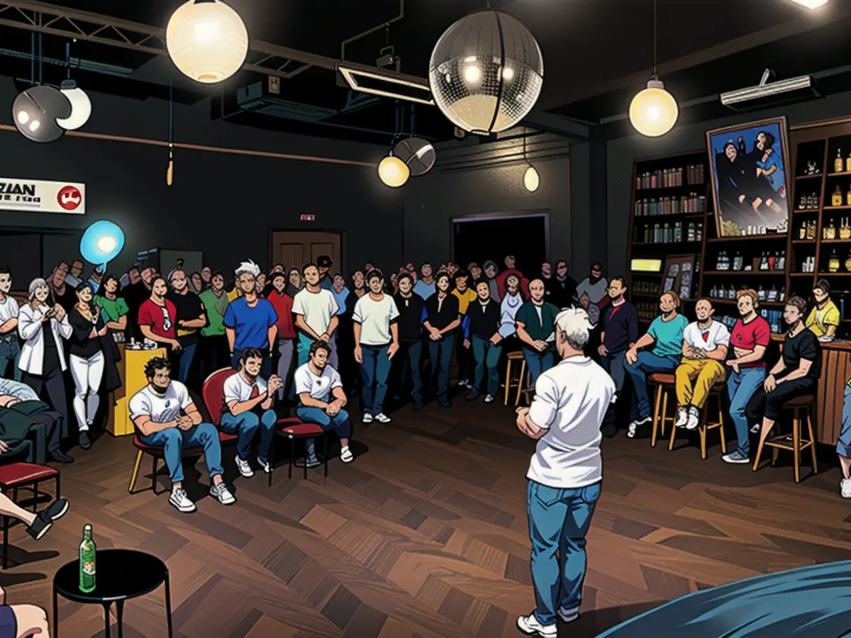 Election campaign under a disco ball. The liberal university group had booked the 