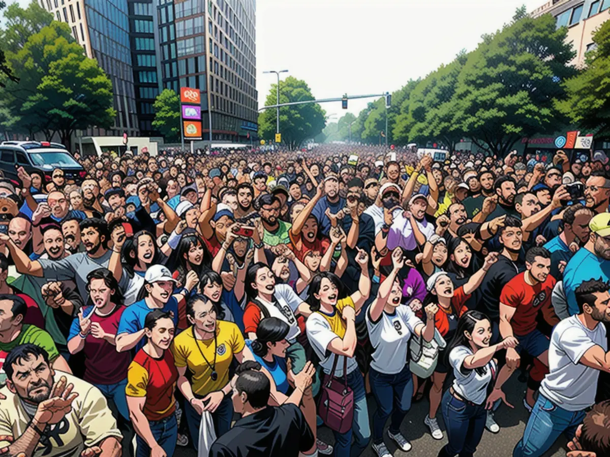 Gigantic backdrop: around 400,000 pop fans are expected around Hamburg's Reeperbahn