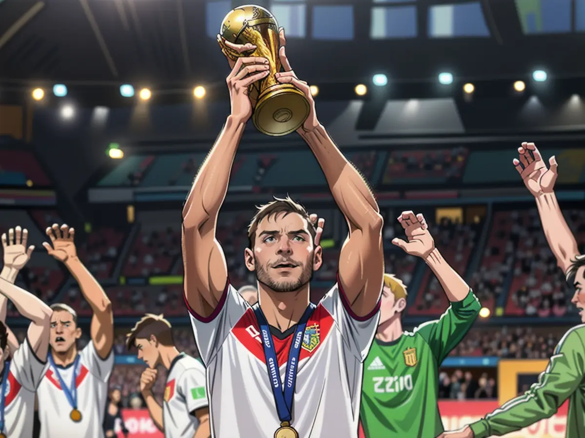 Six weeks after the shock of the accident, national team player Benedikt Höwedes can hold up the World Cup trophy after the 1-0 win against Argentina