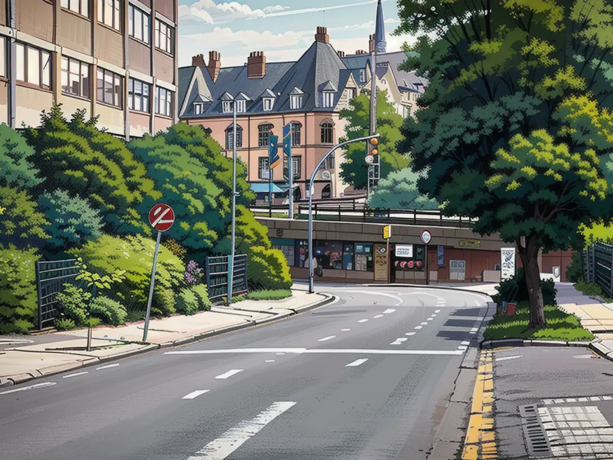 The pensioner parked his car in the parking bay on the right-hand side of the road