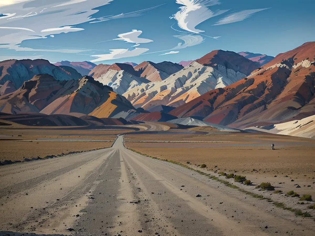 The Badwater Road in Death Valley. The lowest point in the western hemisphere and, with temperatures above 50 degrees, also the hottest point in the USA