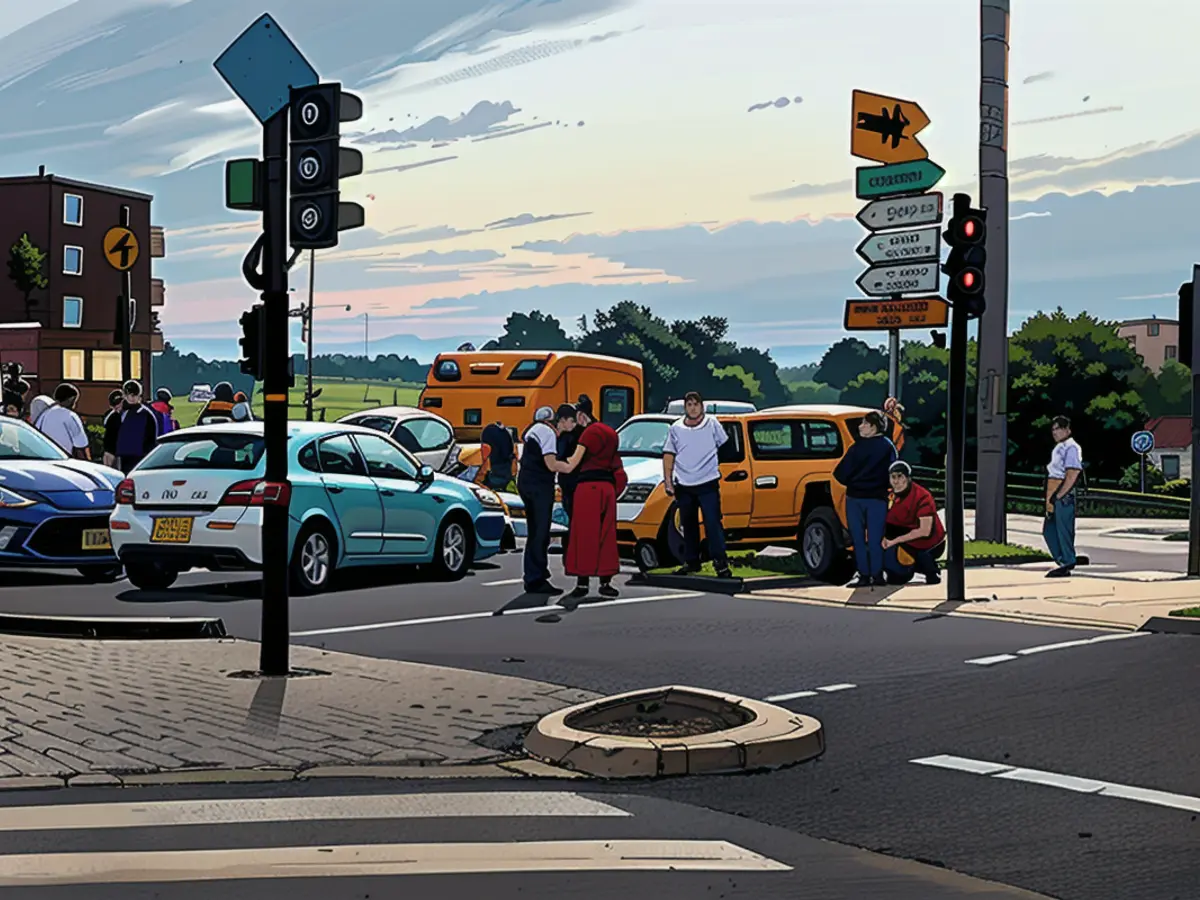 Der Schock-Moment in Essen: Ein Auto kracht in das von Leyla und Mike