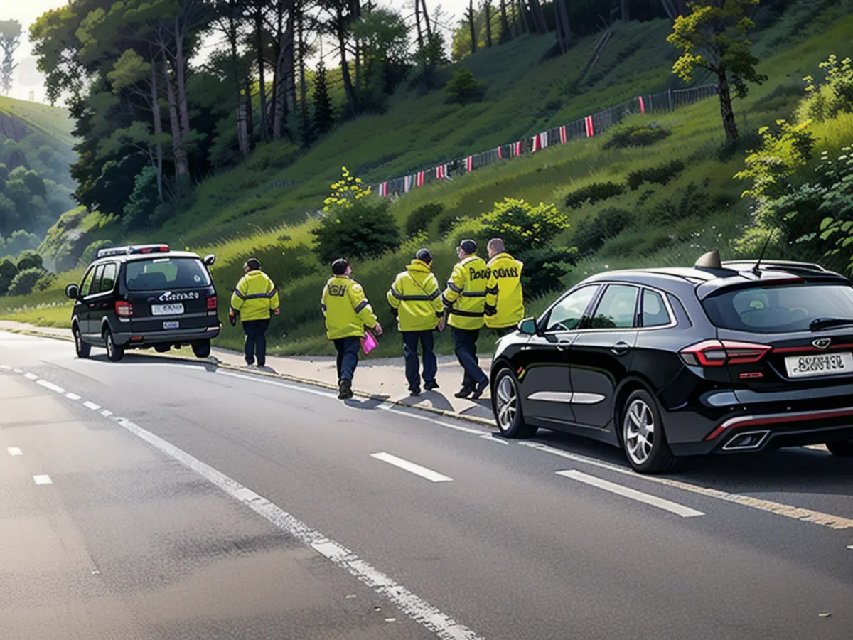 Einsatzkräfte an der Holthauser Talstraße in Ennepetal