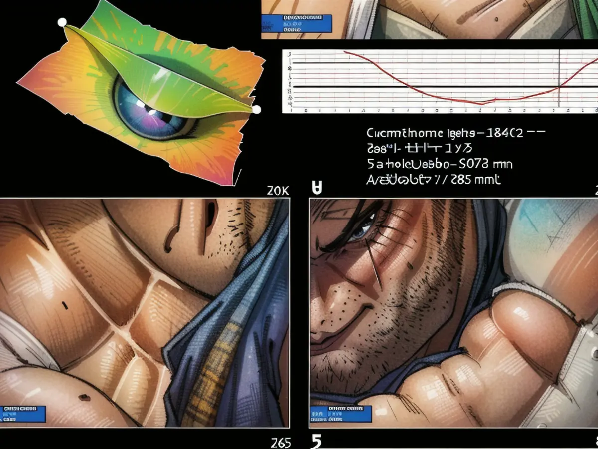 Close-up images under the microscope: 