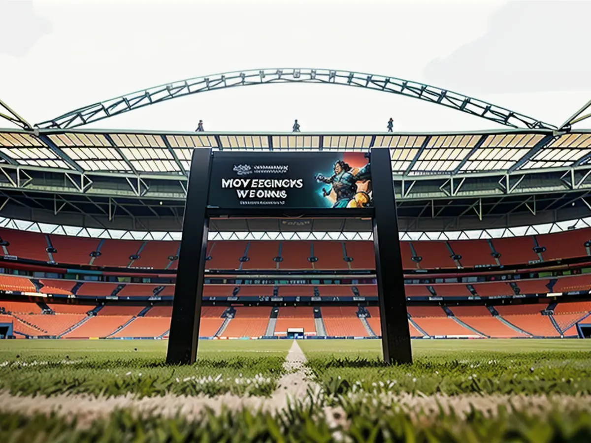 Before the final of the premier class, a sign at Wembley warns: 