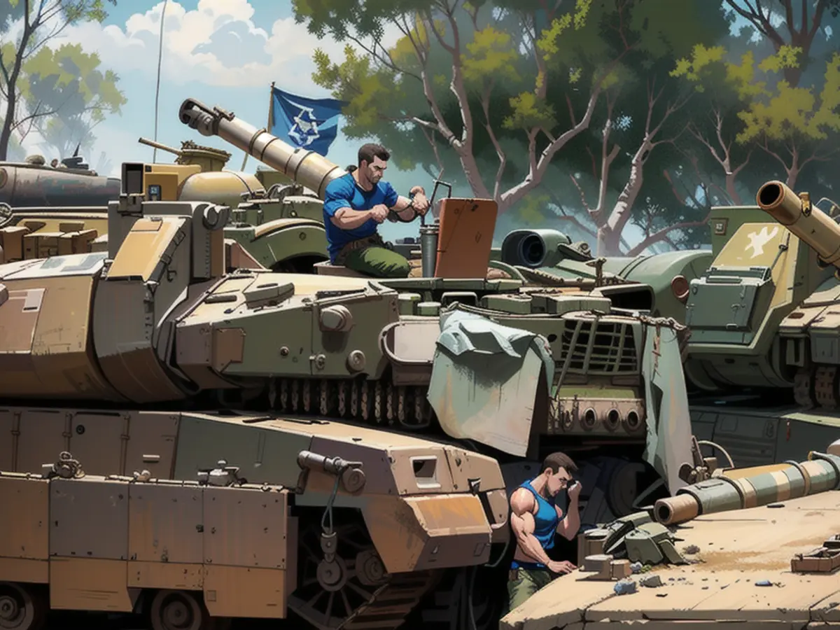 Israeli tanks on the border with Gaza. Israel has now proposed a withdrawal of troops 