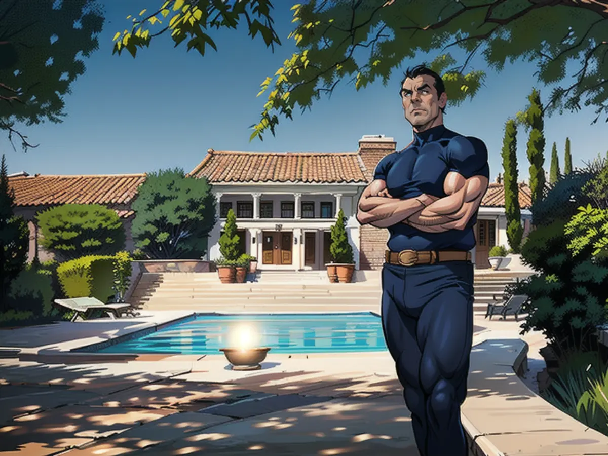 Goodkind poses in front of his Boulder City estate, located at 1505 San Felipe Drive, in an undated newspaper file 
