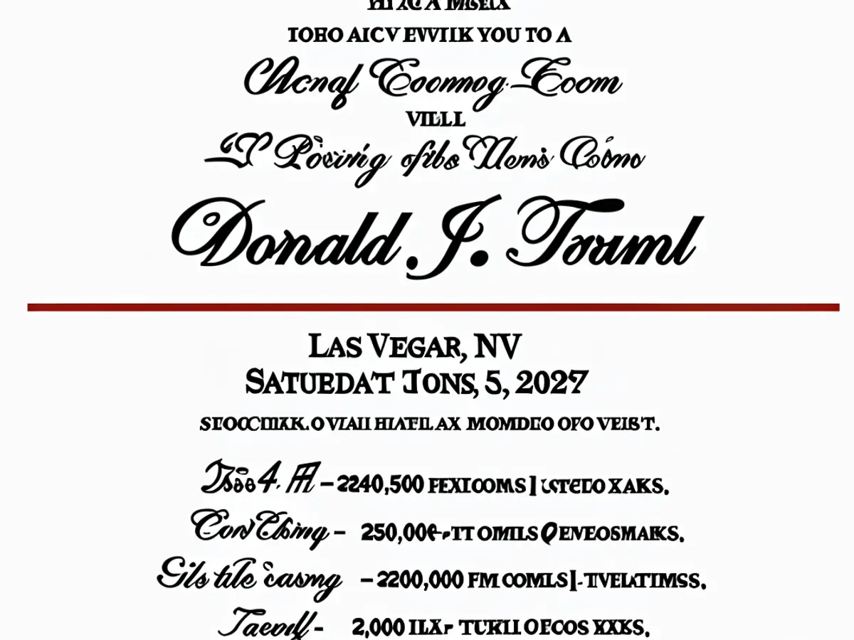 Trump Informs Vegas Audience of Plans to Impose Taxes on Casino Tips. This was the price list to attend a Las Vegas fundraising dinner for Trump’s 2024 campaign on Saturday night.