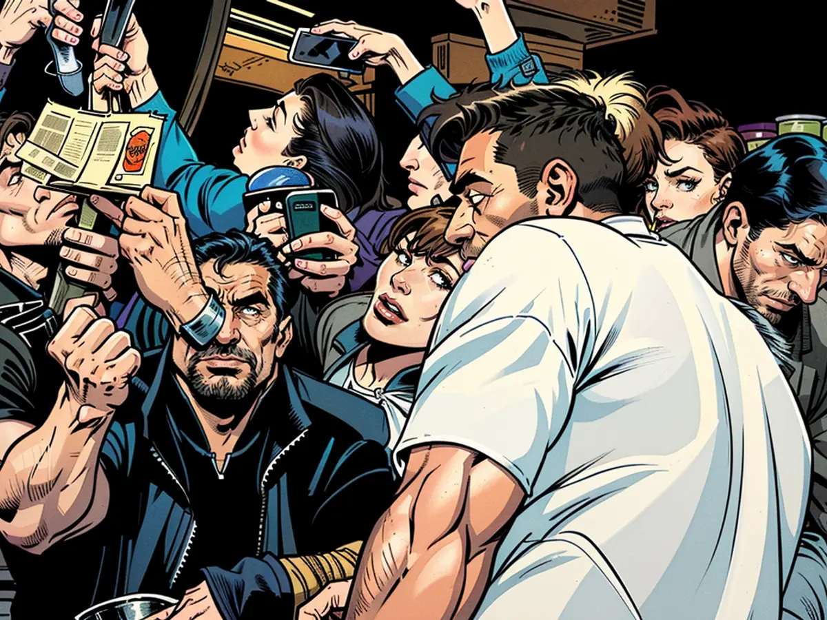 Ramsay poses for his contractually required photos at the grand opening of his first Hell’s Kitchen in January 2018.