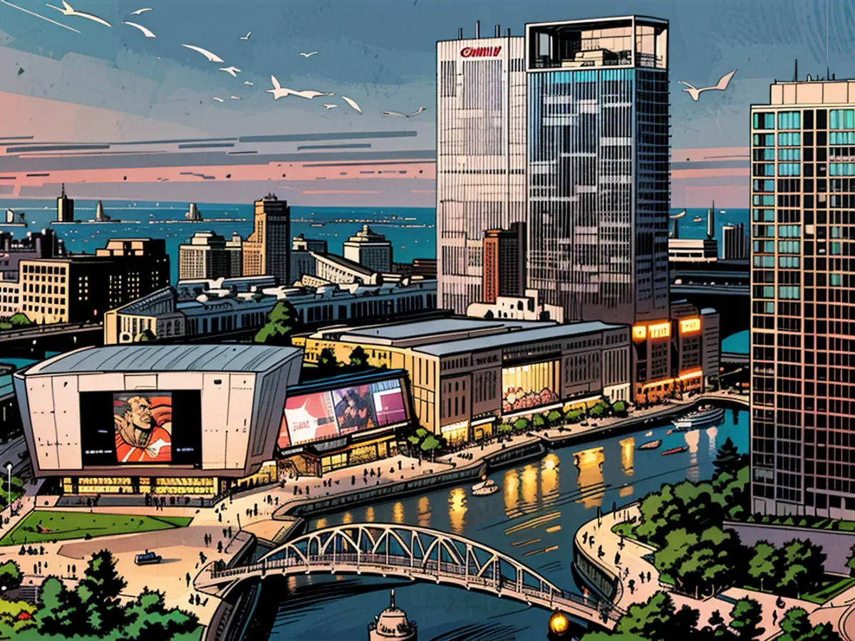 Bally's Chicago A rendering of the $1.74B casino complex proposed by Bally’s for the former site of the Freedom Center.