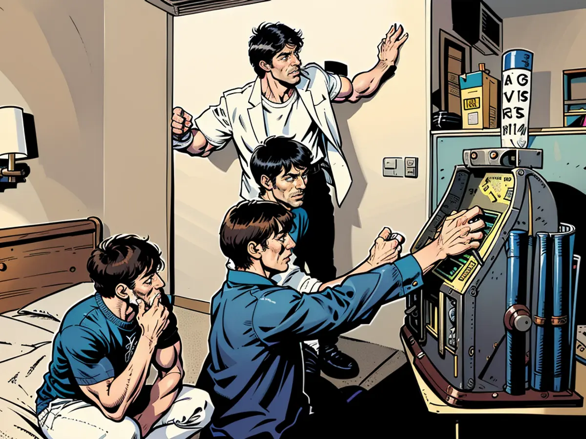 The Beatles Vegas The Beatles were so famous in 1964, slot machines had to be brought to them while they stayed at the Sahara Hotel. Later that night, the fun exuded in this
